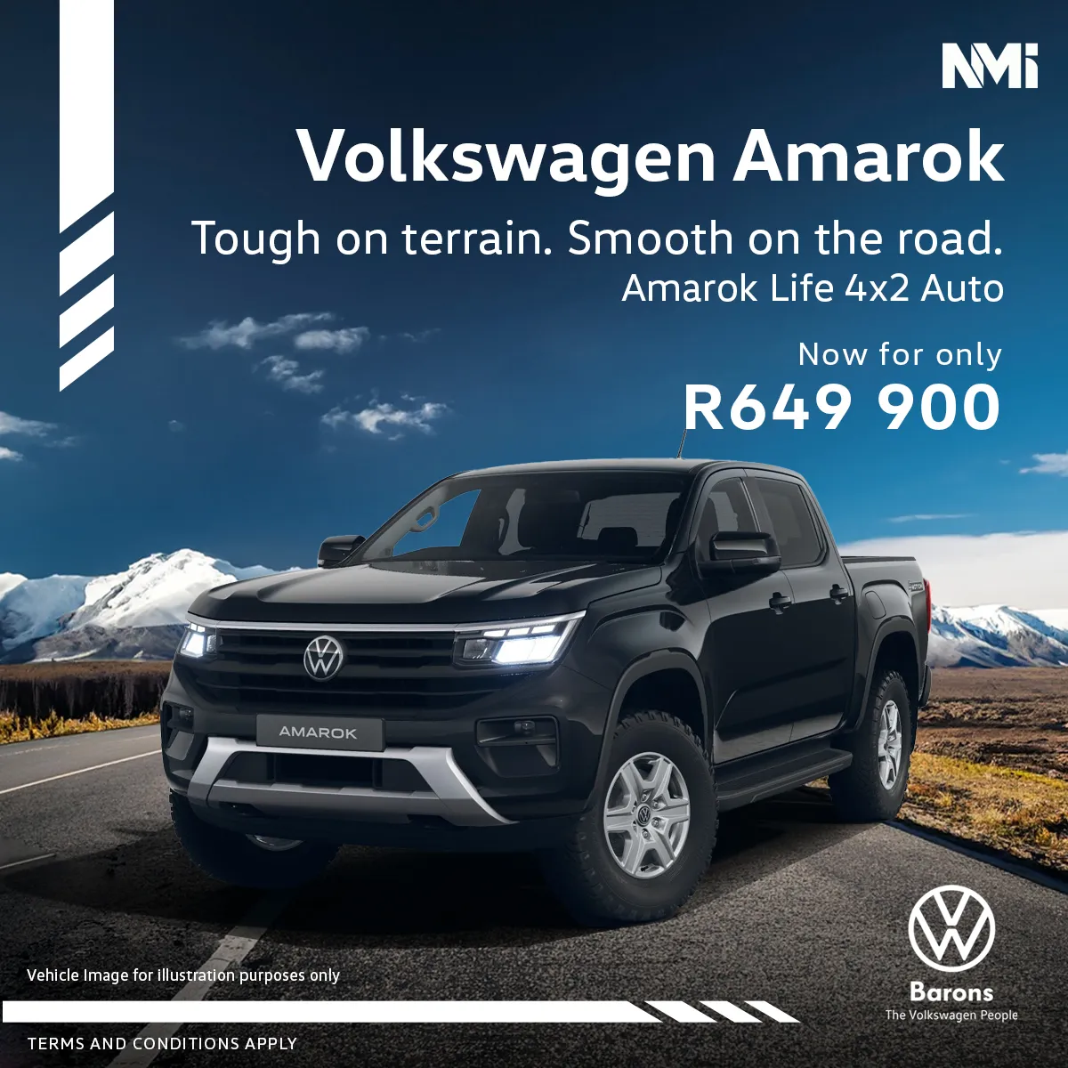 Tough on Terrain. Smooth on the Road – Volkswagen Amarok Life 4×2 Auto Tough on Terrain. Smooth on the Road – Volkswagen Amarok Life 4×2 Auto