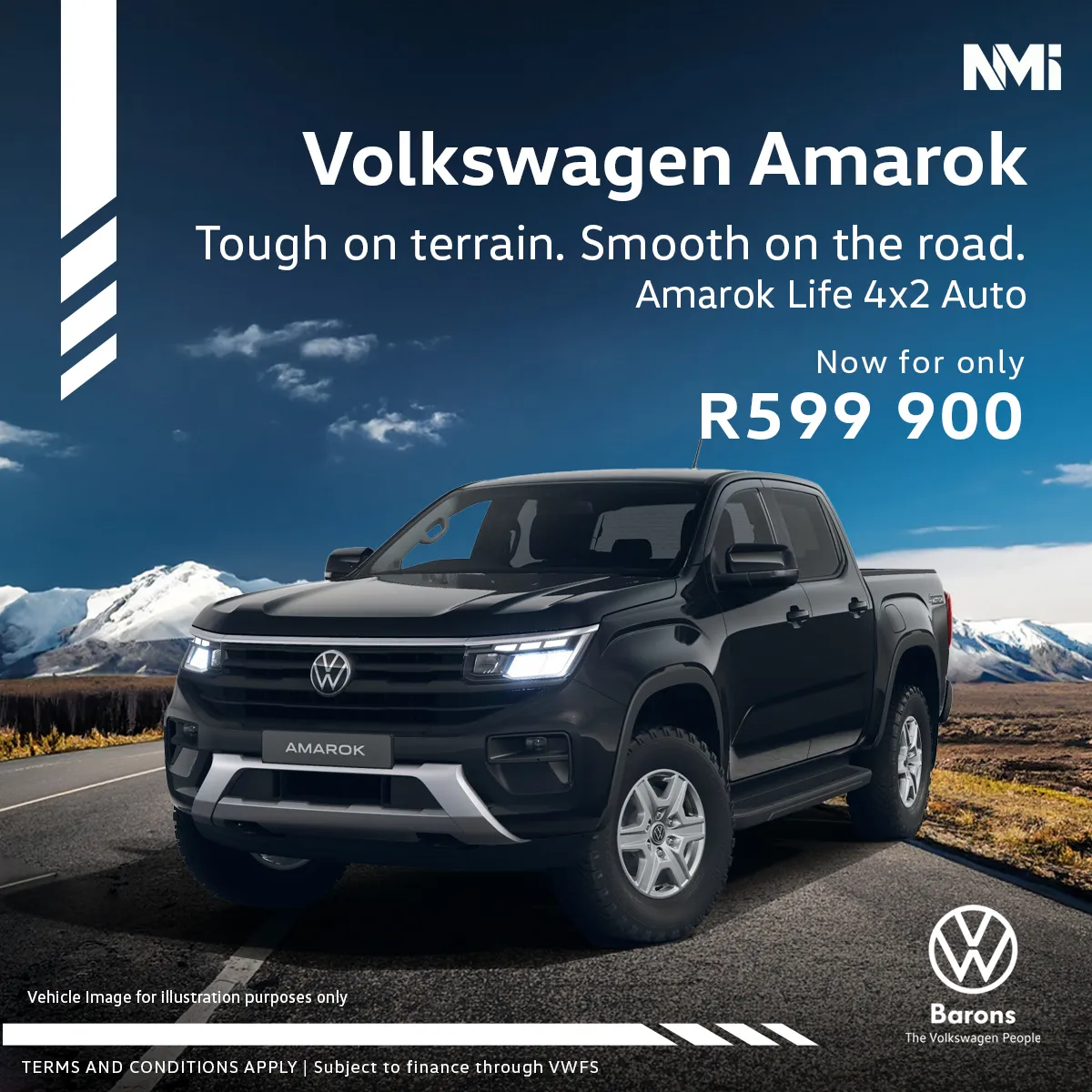 Tough on Terrain. Smooth on the Road – Volkswagen Amarok Life 4×2 Auto